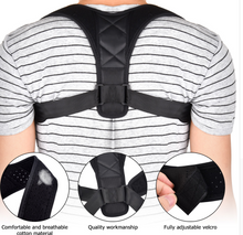 Load image into Gallery viewer, Adjustable Posture Back Support Strap Brace